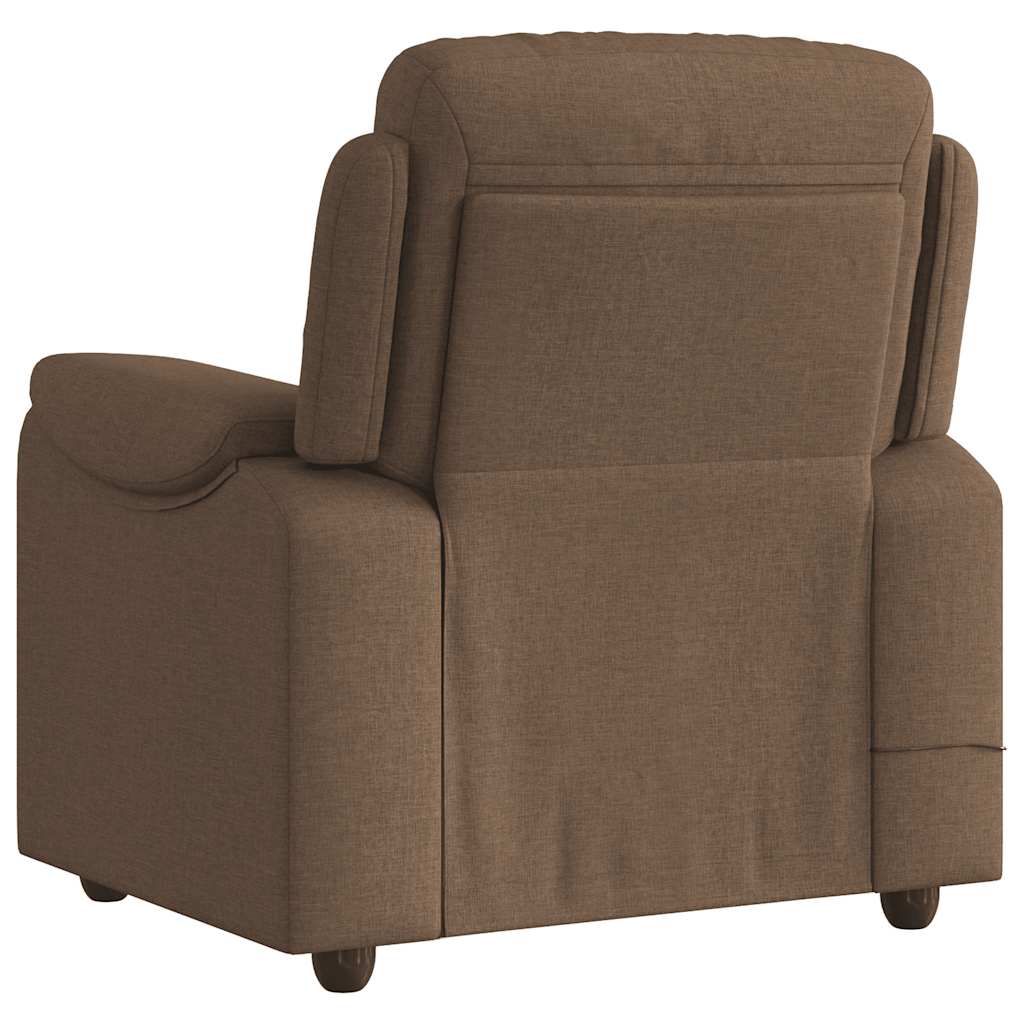 vidaXL Massagesessel Braun Stoff