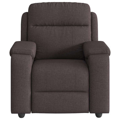 vidaXL Fauteuil de massage Marron foncé Tissu