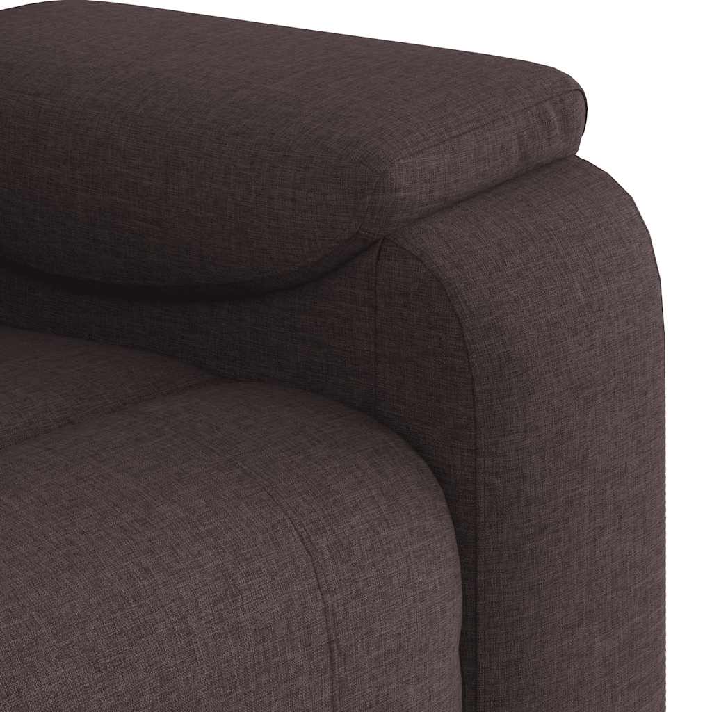 vidaXL Fauteuil de massage Marron foncé Tissu