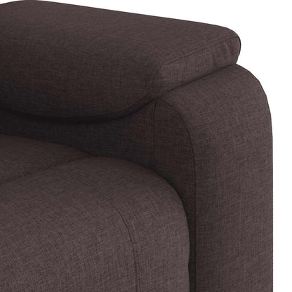vidaXL Fauteuil de massage Marron foncé Tissu