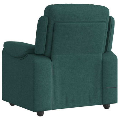 vidaXL Fauteuil de massage tissu vert foncé