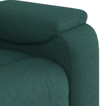 vidaXL Fauteuil de massage tissu vert foncé