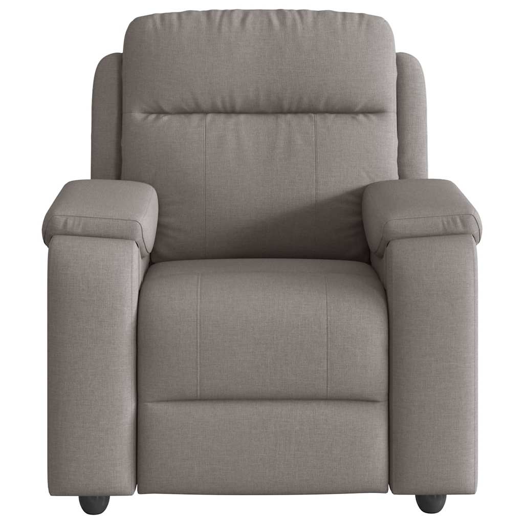 vidaXL Fauteuil de massage taupe en tissu