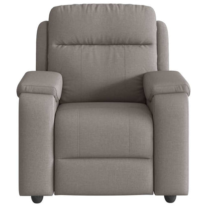 vidaXL Fauteuil de massage taupe en tissu