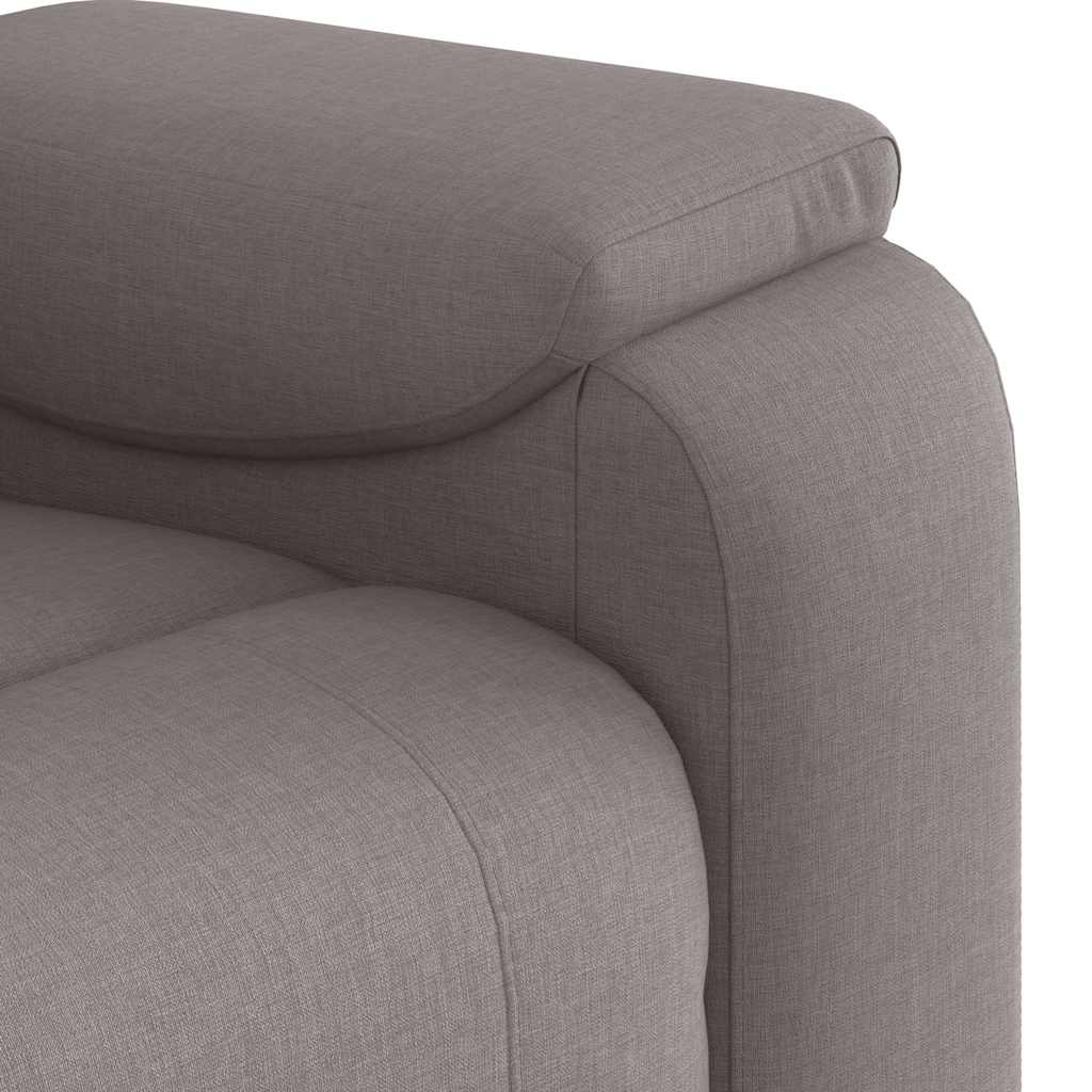 vidaXL Fauteuil de massage taupe en tissu