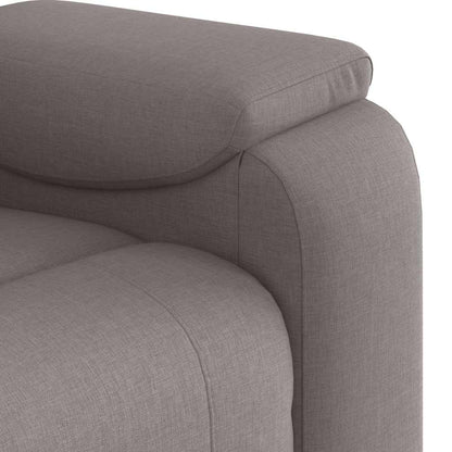 vidaXL Fauteuil de massage taupe en tissu