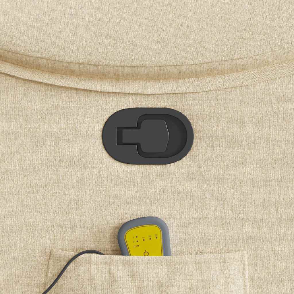 Massagesessel Creme Stoff