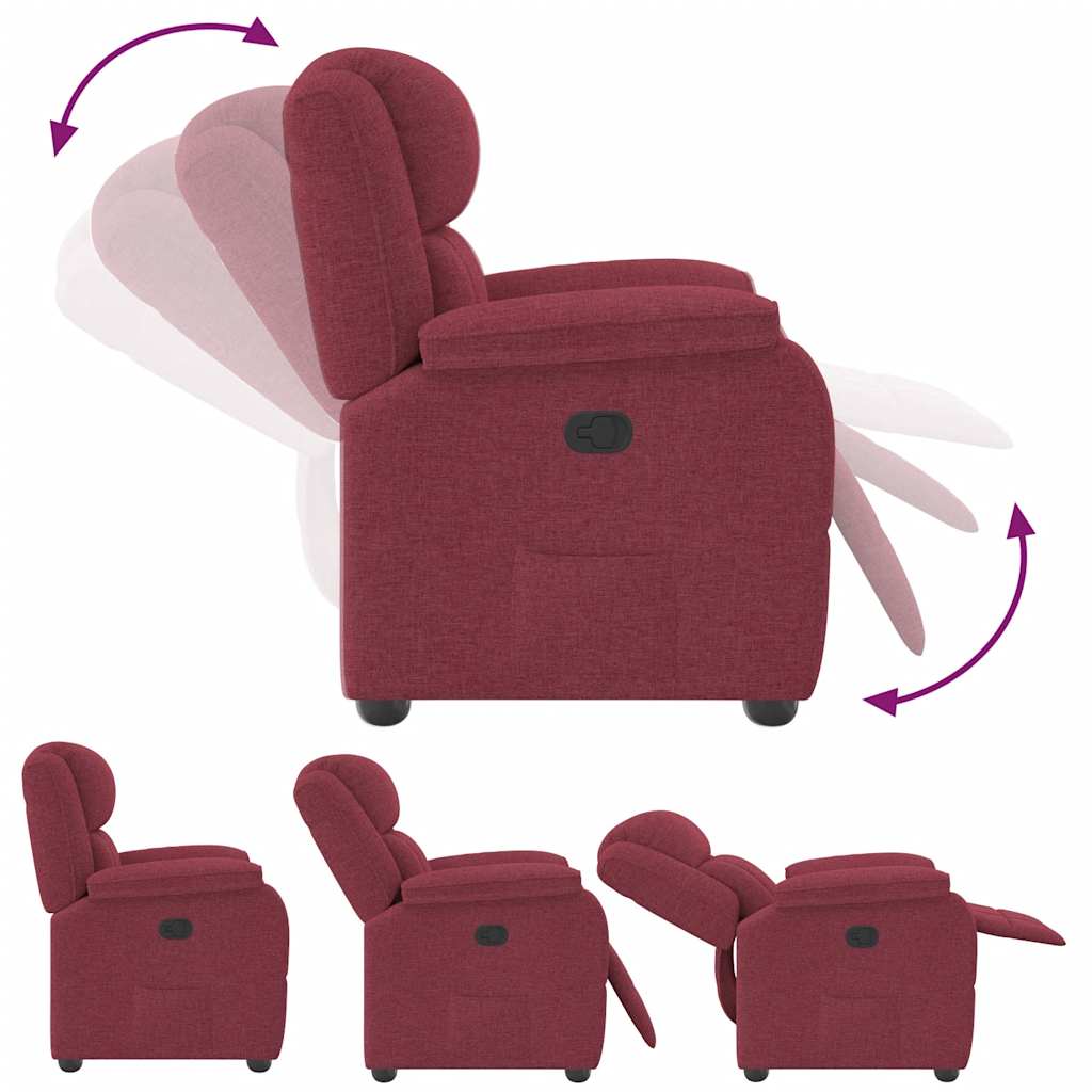 vidaXL Relaxsessel Weinrot Stoff