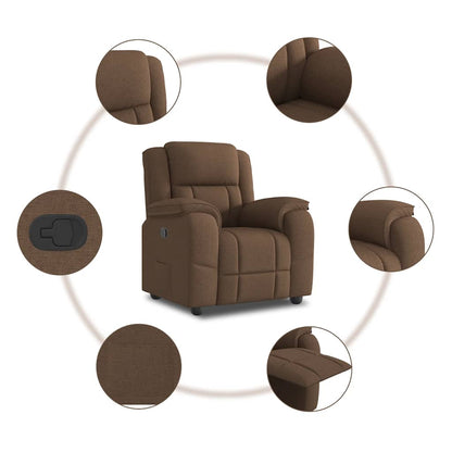 vidaXL Relaxsessel Braun Stoff