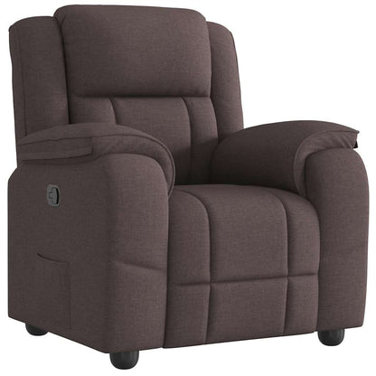 vidaXL Fauteuil relax marron foncé en tissu