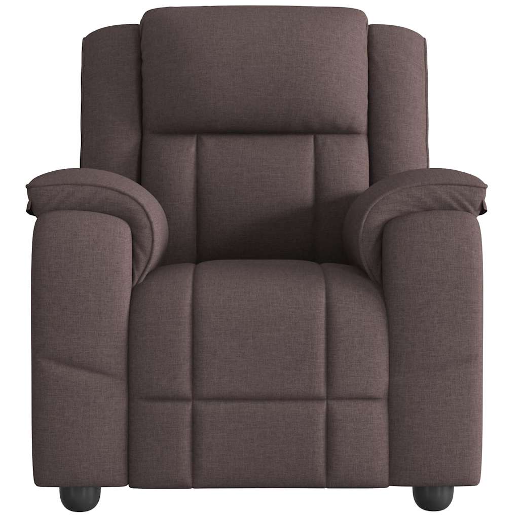 vidaXL Fauteuil relax marron foncé en tissu