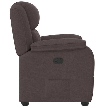 vidaXL Fauteuil relax marron foncé en tissu