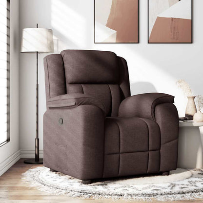 vidaXL Fauteuil relax marron foncé en tissu
