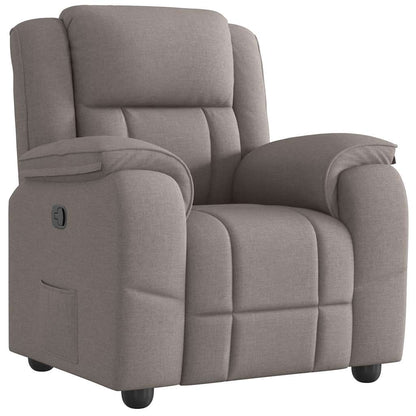 vidaXL Fauteuil relax Taupe Tissu