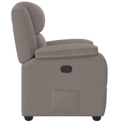 vidaXL Fauteuil relax Taupe Tissu