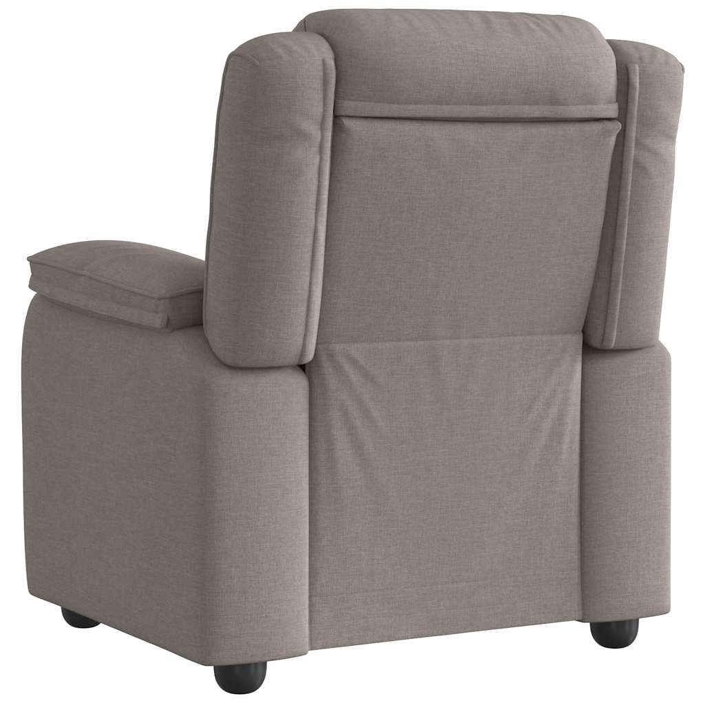 vidaXL Fauteuil relax Taupe Tissu