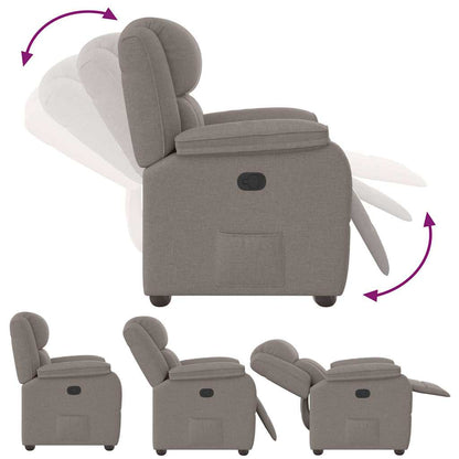 vidaXL Fauteuil relax Taupe Tissu