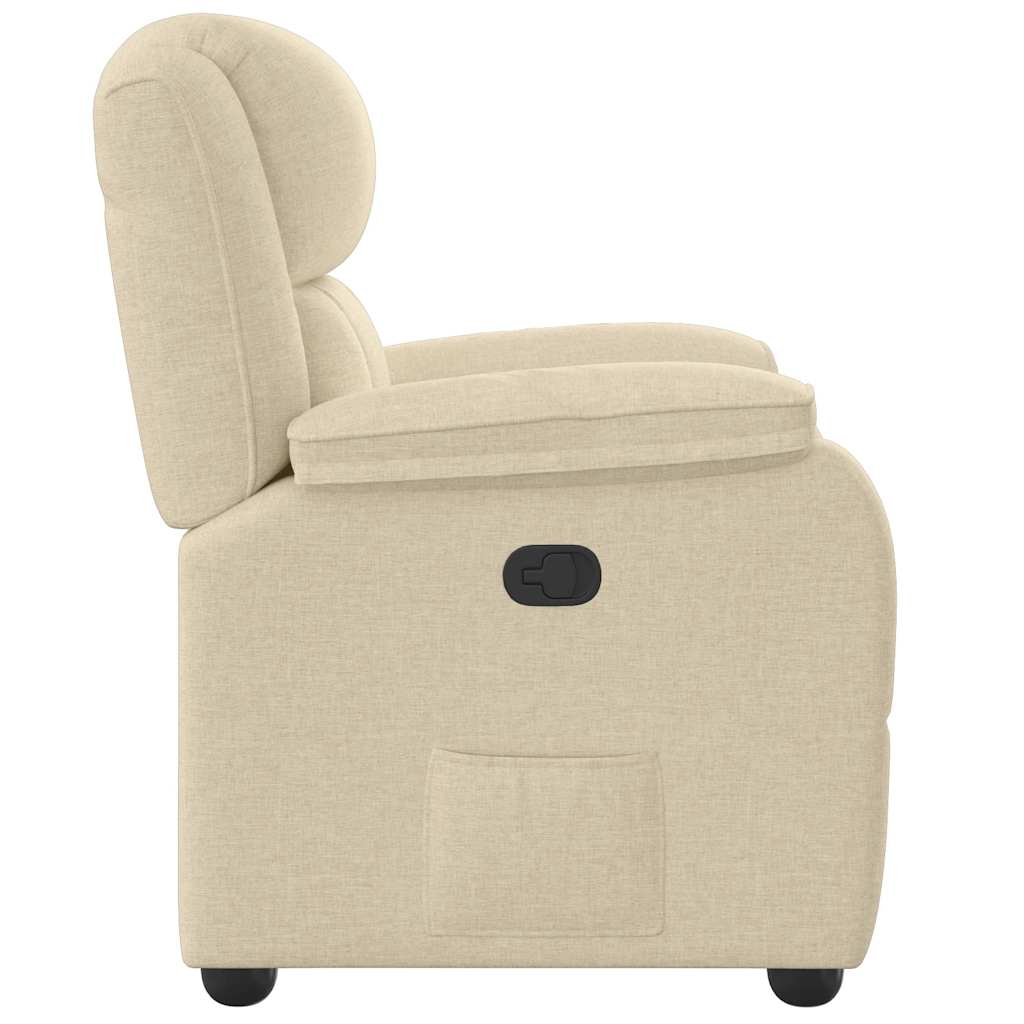 vidaXL Relaxsessel Creme Stoff