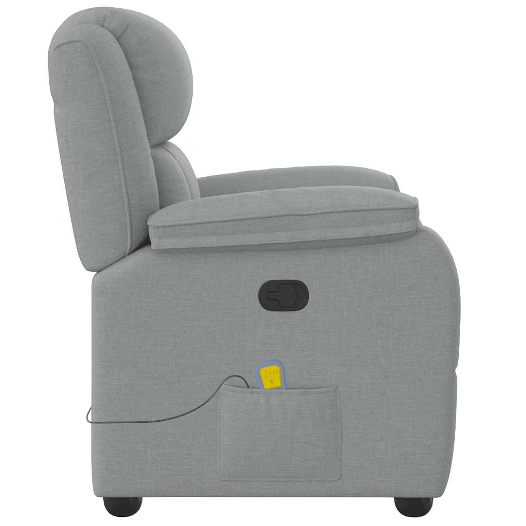 vidaXL Massagesessel Hellgrau Stoff