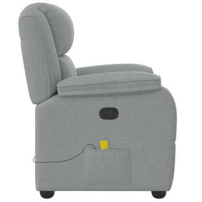 vidaXL Massagesessel Hellgrau Stoff