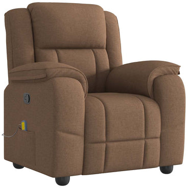 vidaXL Massagesessel Braun Stoff