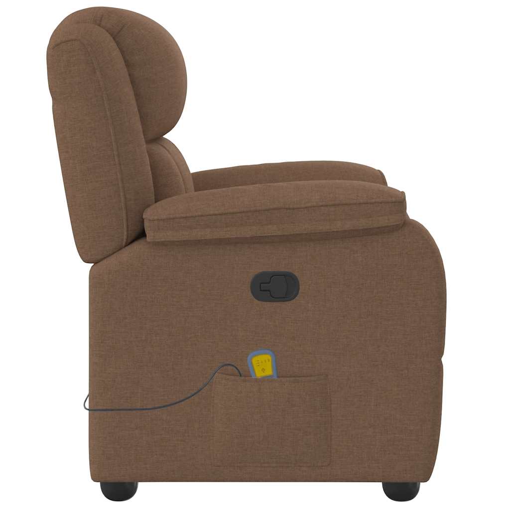 vidaXL Massagesessel Braun Stoff