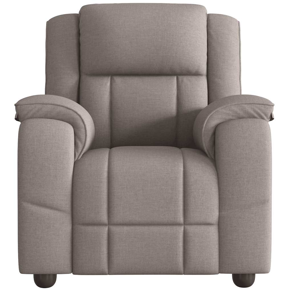 vidaXL Massagesessel Taupe Stoff