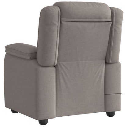 vidaXL Massagesessel Taupe Stoff