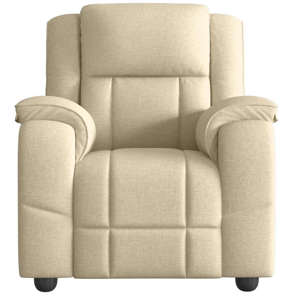 vidaXL Fauteuil de massage crème tissu