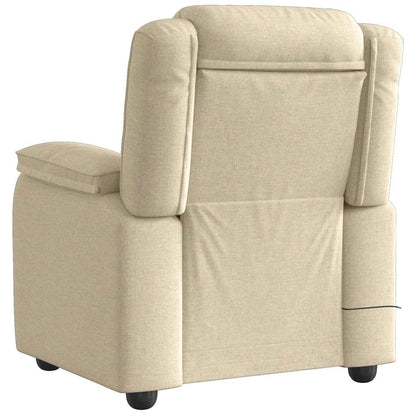 vidaXL Fauteuil de massage crème tissu
