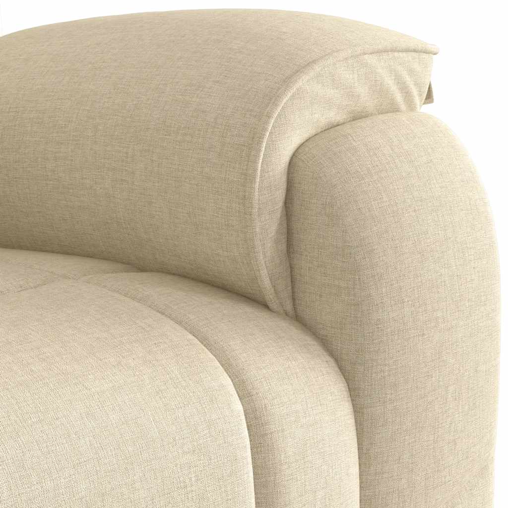 vidaXL Fauteuil de massage crème tissu