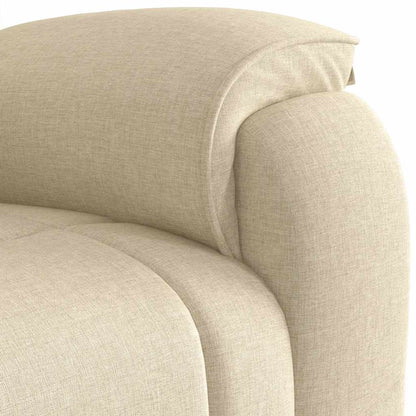vidaXL Fauteuil de massage crème tissu