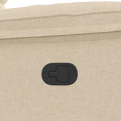 vidaXL Fauteuil de massage crème tissu