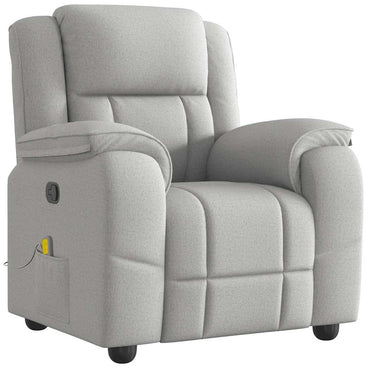 vidaXL Massagesessel Wolkengrau Stoff