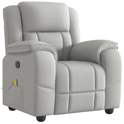 vidaXL Massagesessel Wolkengrau Stoff