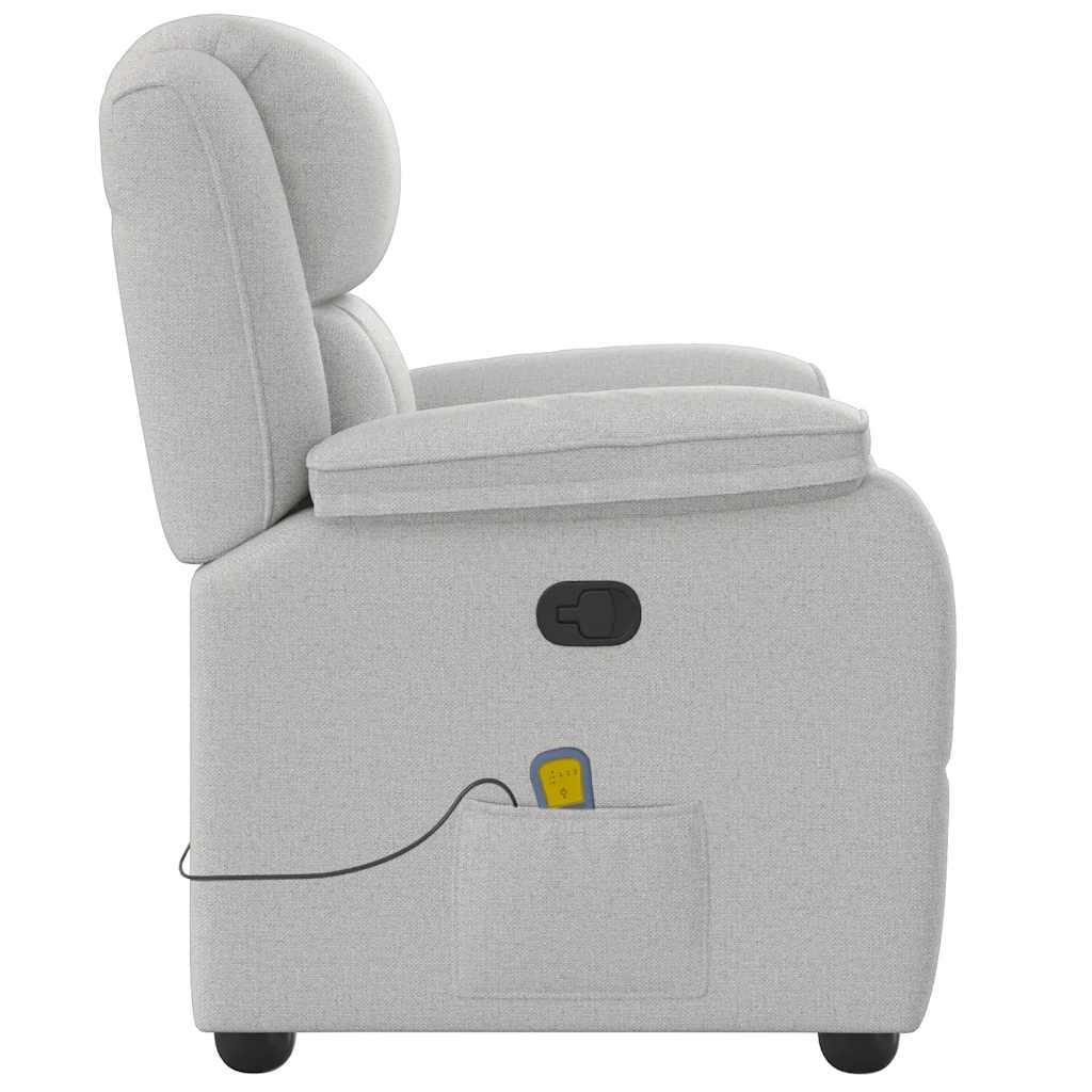vidaXL Massagesessel Wolkengrau Stoff