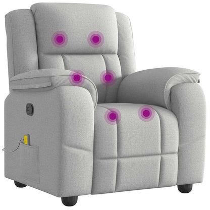 vidaXL Massagesessel Wolkengrau Stoff