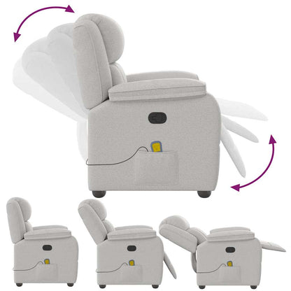 vidaXL Massagesessel Wolkengrau Stoff