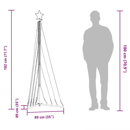 vidaXL LED Weihnachtsbaum 339 LEDs Warmweiß 182 cm