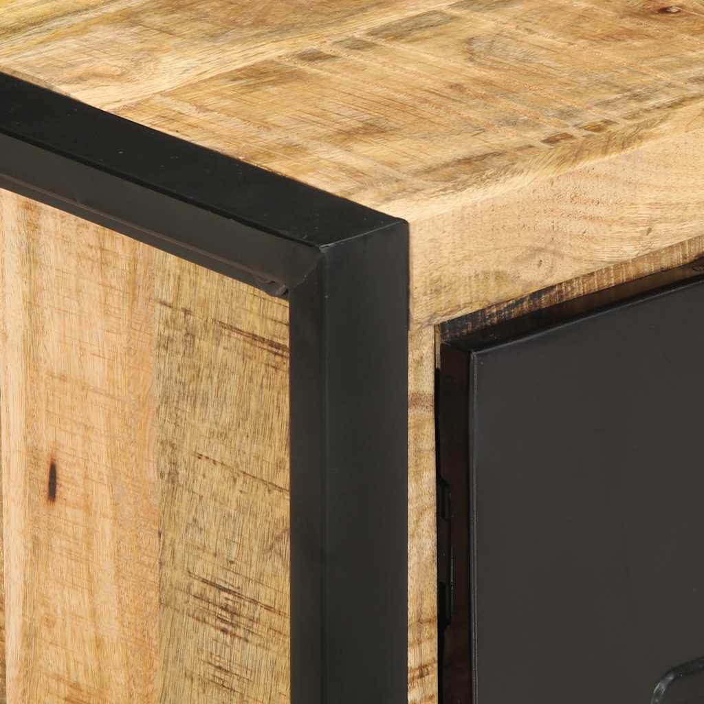 vidaXL Couchtisch 90x50x36 cm Raues Massivholz Mango