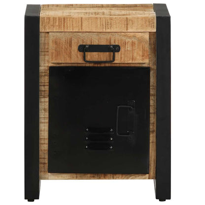 vidaXL Nachttisch 40x30x50 cm Raues Mango-Massivholz