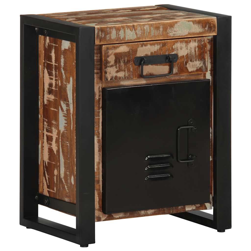 vidaXL Nachttisch Mehrfarbig 40x30x50 cm Altholz Massiv