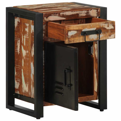vidaXL Nachttisch Mehrfarbig 40x30x50 cm Altholz Massiv