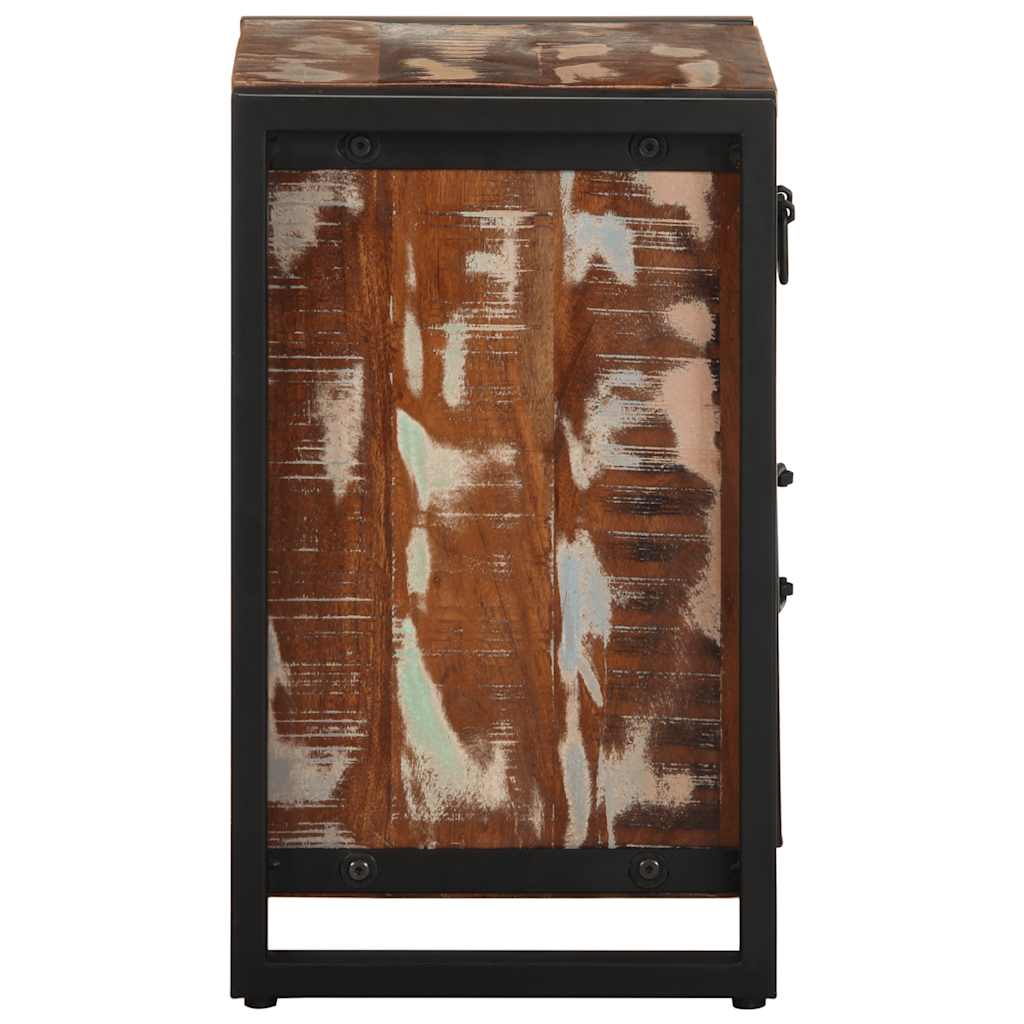 vidaXL Nachttisch Mehrfarbig 40x30x50 cm Altholz Massiv