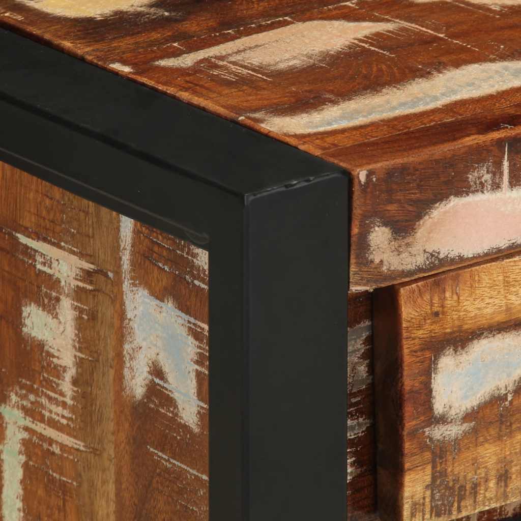 vidaXL Nachttisch Mehrfarbig 40x30x50 cm Altholz Massiv