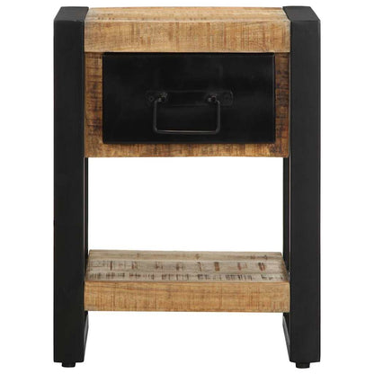 vidaXL Nachttisch 35x34x45 cm Raues Mangoholz