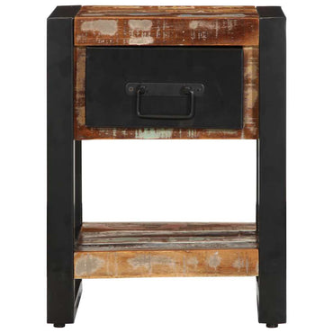 vidaXL Nachttisch Mehrfarbig 35x34x45 cm Altholz Massiv