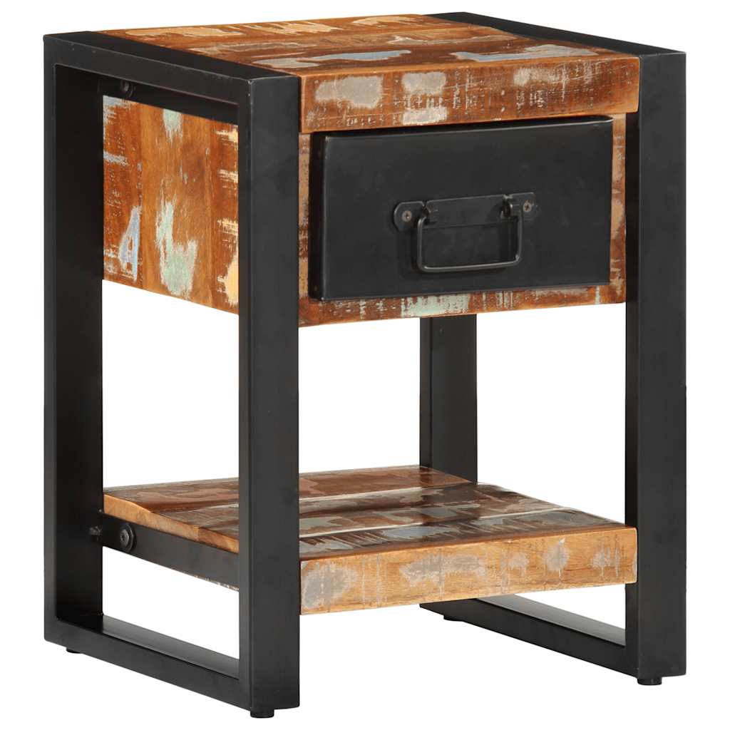vidaXL Nachttisch Mehrfarbig 35x34x45 cm Altholz Massiv