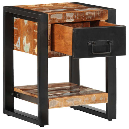 vidaXL Nachttisch Mehrfarbig 35x34x45 cm Altholz Massiv