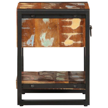vidaXL Nachttisch Mehrfarbig 35x34x45 cm Altholz Massiv